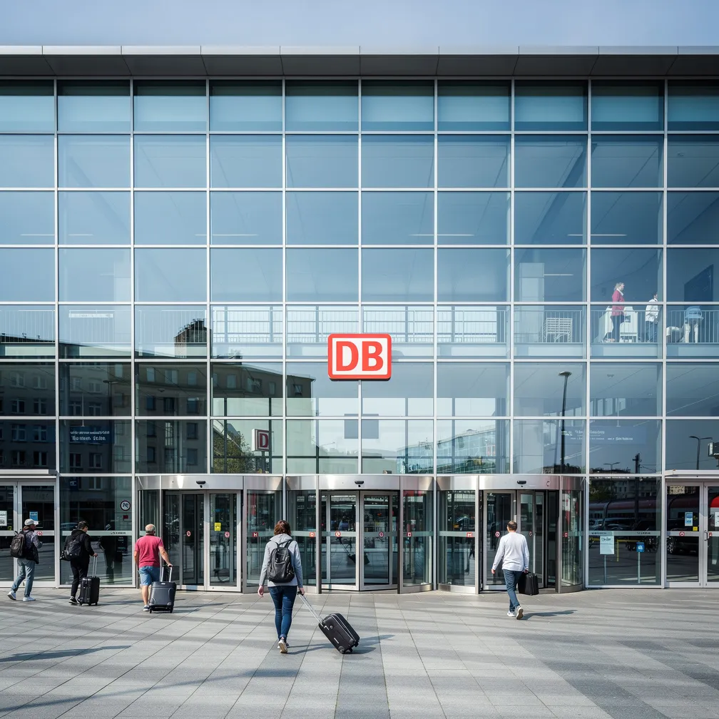 Ilustracja do słowa der Bahnhof