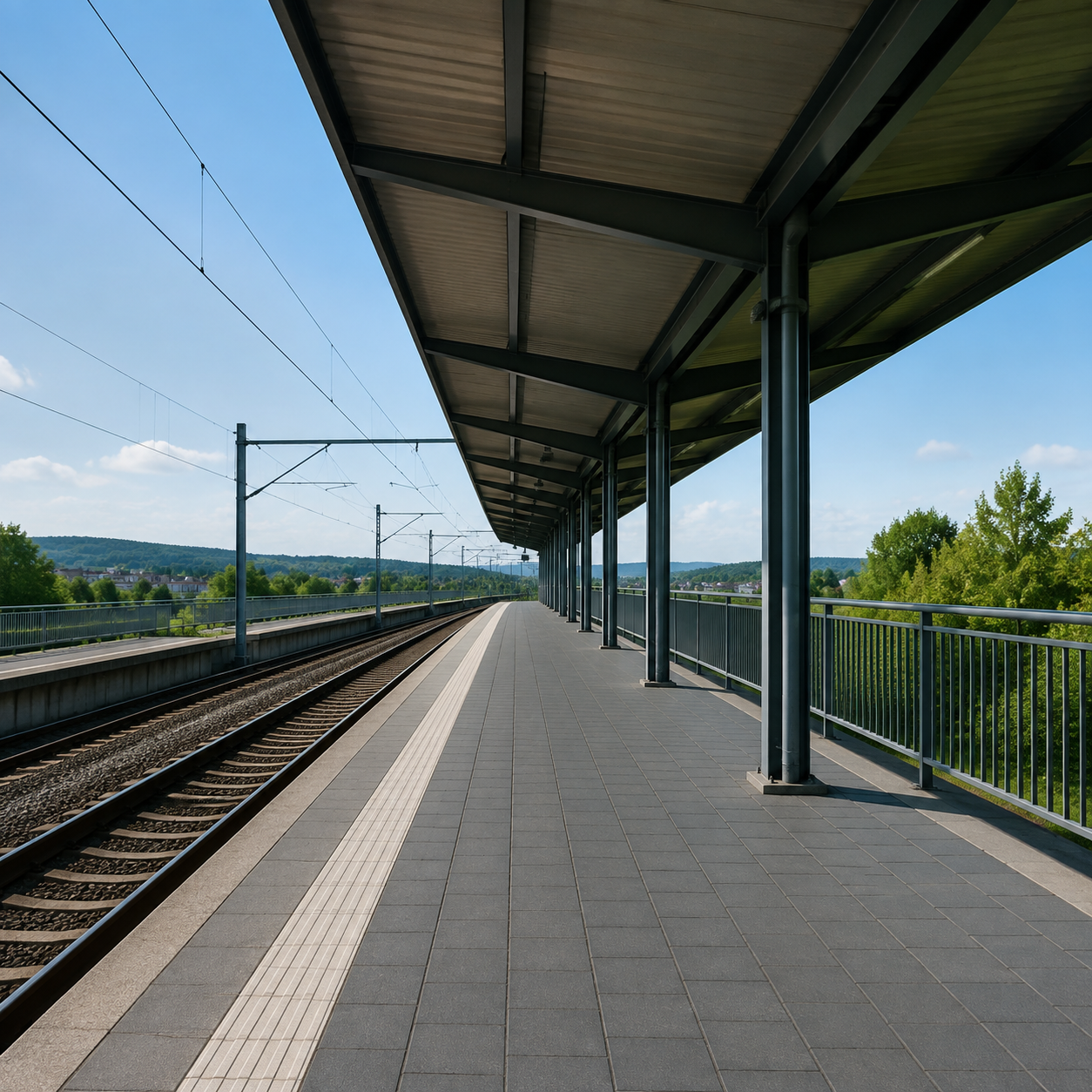 Illustration for der Bahnsteig