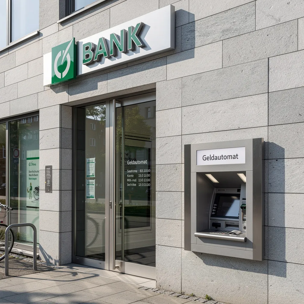 Ilustracja do słowa die Bank